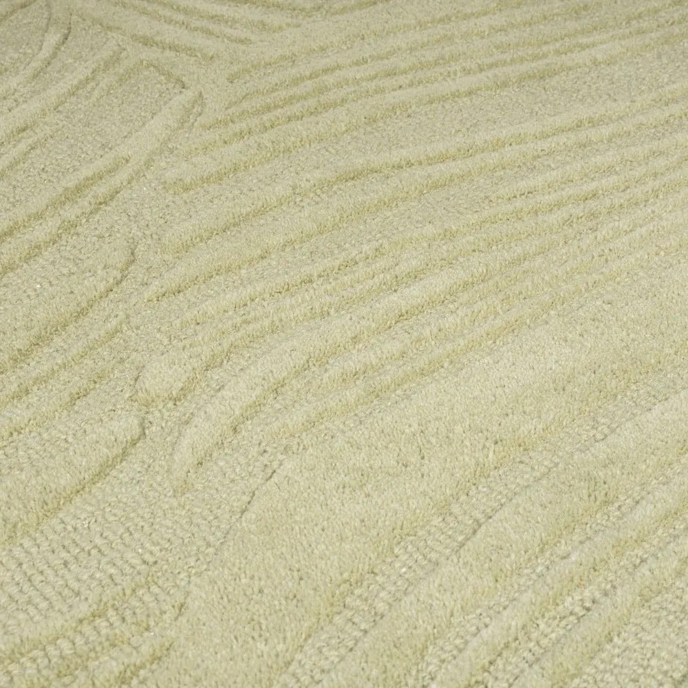 Zielony wełniany dywan 200x290 cm Lino Leaf – Flair Rugs