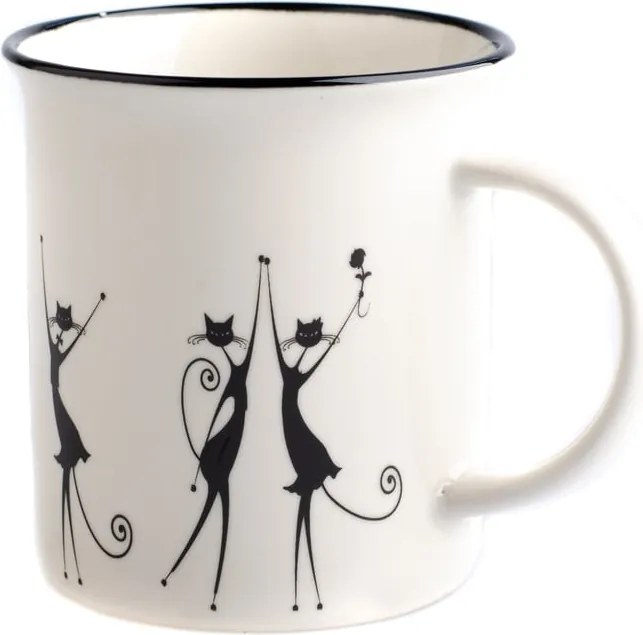 Kubek porcelanowy Dakls Cats Kristy, 310 ml