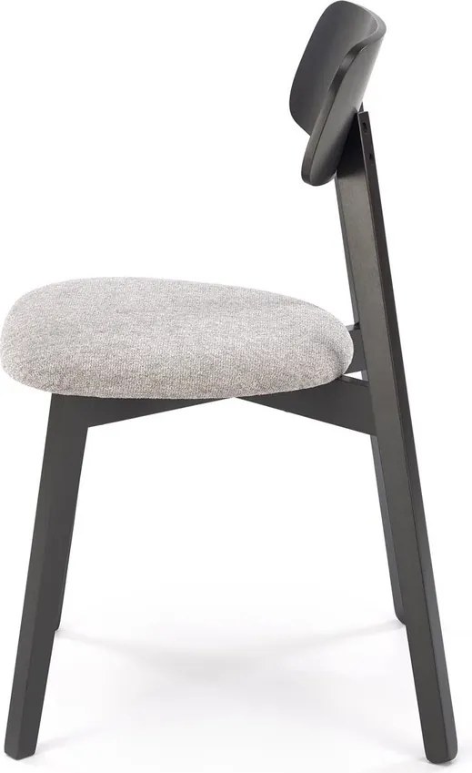 Drewniane krzesło w stylu retro z tapicerowanym siedziskiem Hylo Halmar