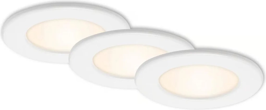ZESTAW 3x LED łazienkowa oprawa wpuszczana LED/6W/230V 3000K IP44 biała