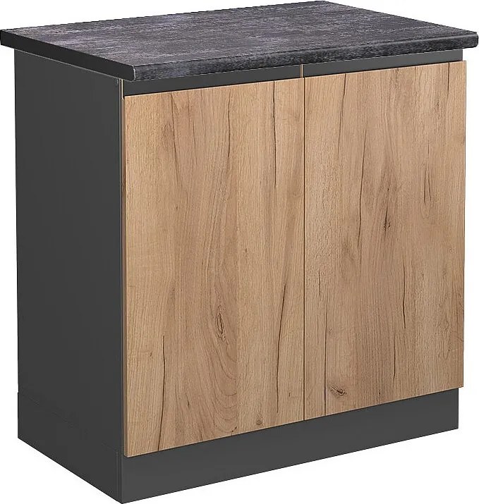 Szafka pod zlew złoty dąb energetyczny 80x60x81.6 r-line