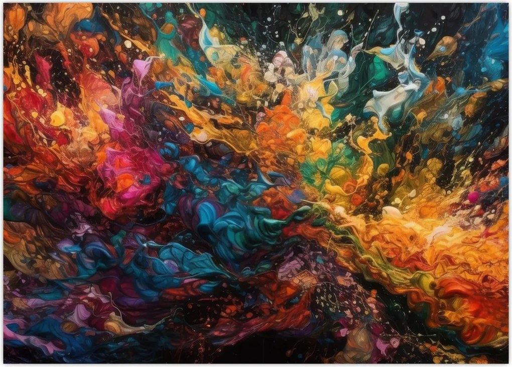 Obraz - Abstrakcja kolorów II. (70x50 cm)