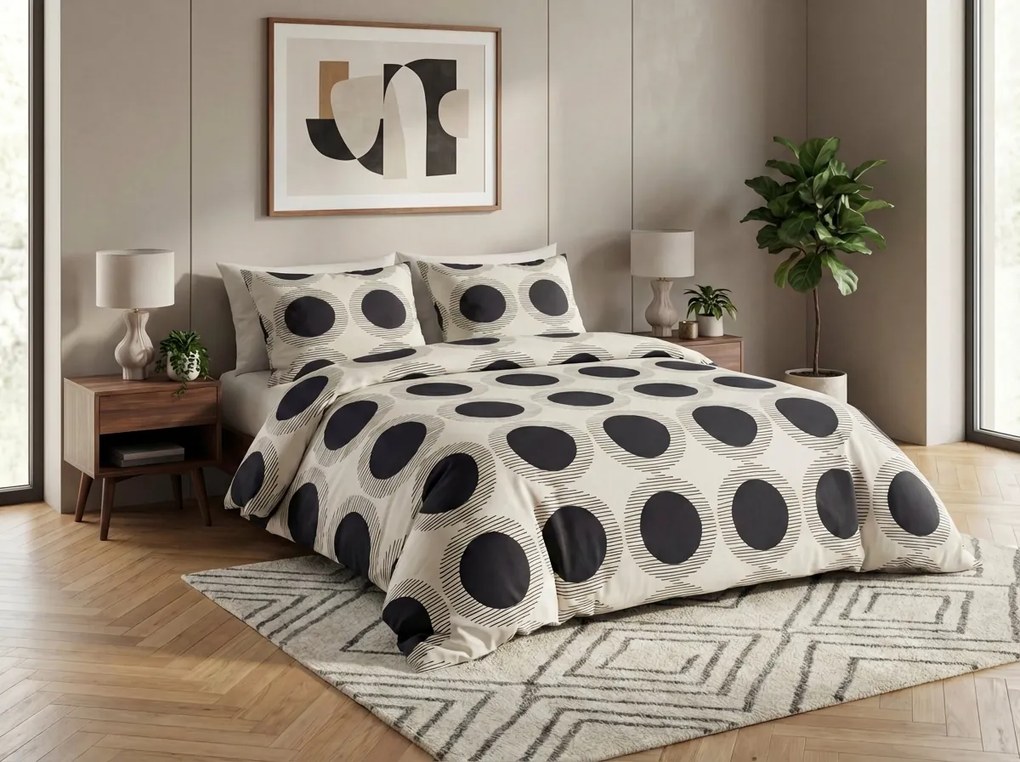 PrzytulneMieszkanie.pl PrzytulneMieszkanie.pl Pościel z bawełny Renforcé KAYLIN wzorzysta Rozmiar pościeli: 80 x 80 cm | 135 x 200 cm