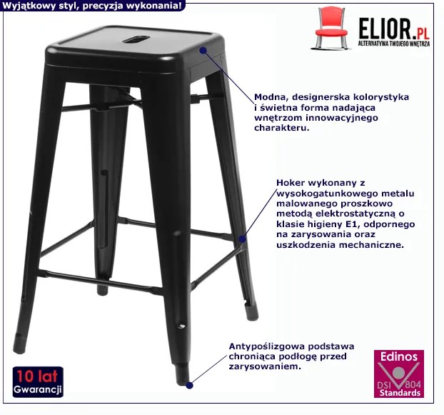 Czarny industrialny hoker F1-E73