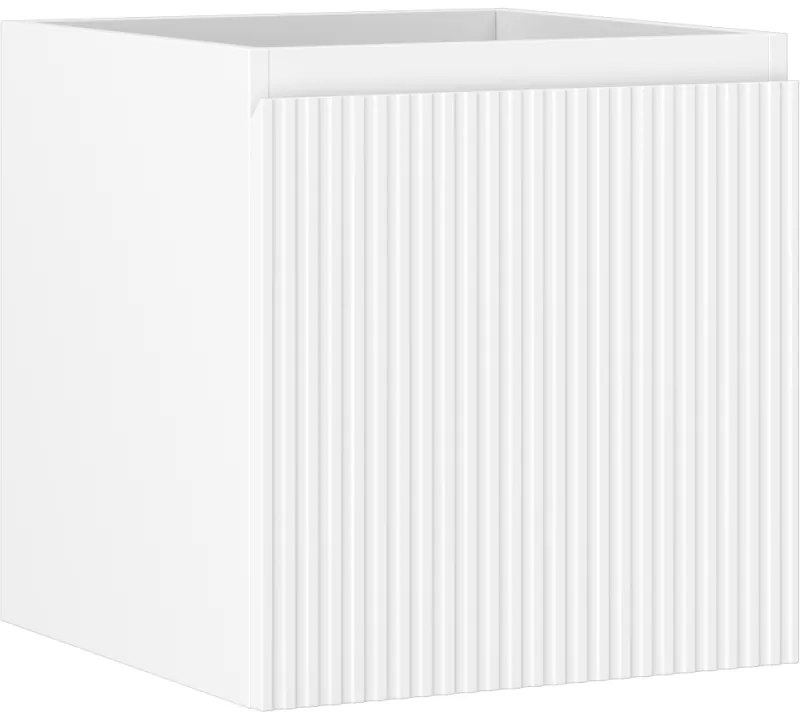 Mexen Rivel szafka łazienkowa podumywalkowa 45 cm, 1 szuflada, ryflowana , biała mat - 91A20-04547-1-BF01