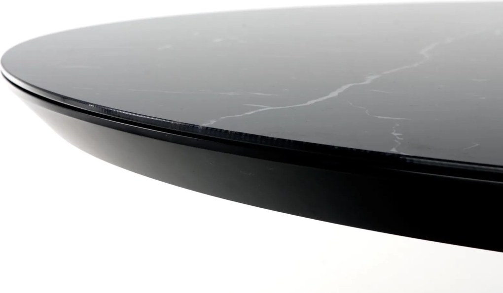 Okrągły stół rozkładany z marmurowym blatem Vertigo