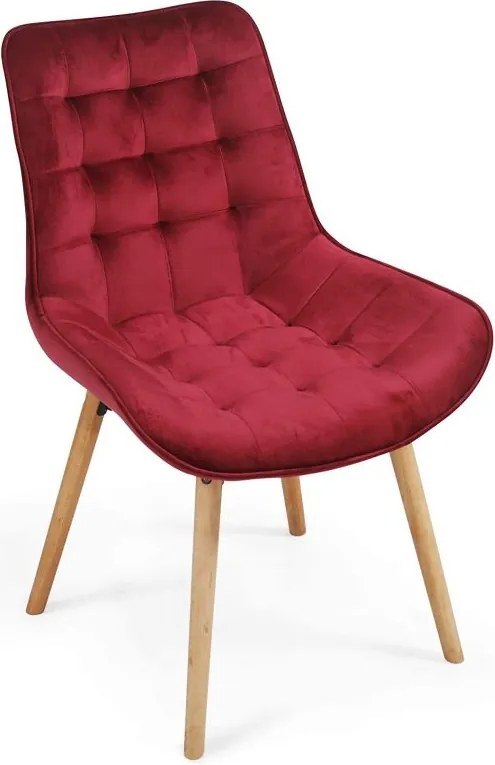 Zestaw krzeseł do jadalni, ciemnoczerwony, 2 szt