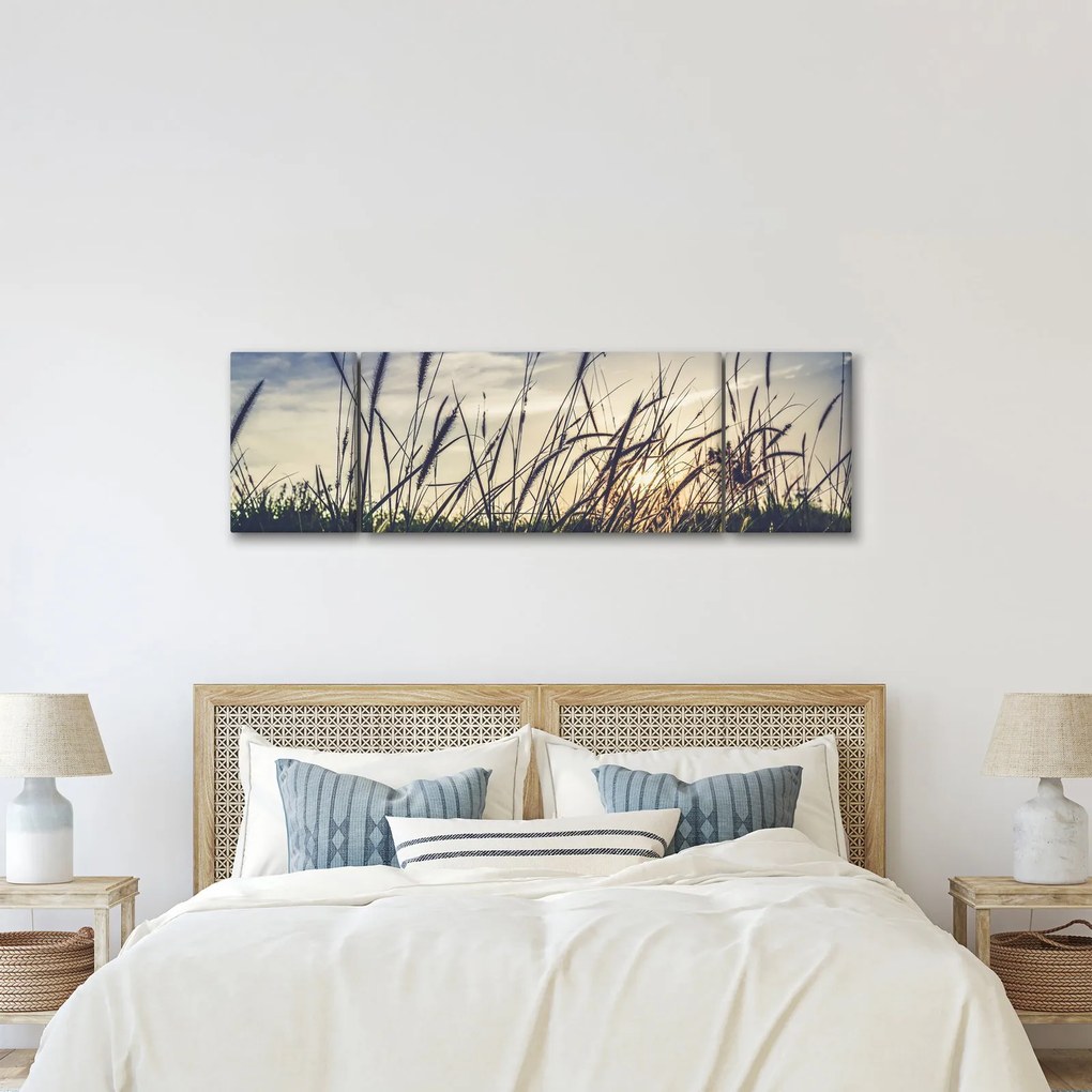 Obraz kwiatów łąkowych (170x50 cm)