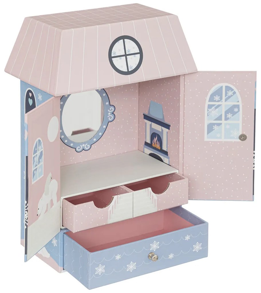 Kartonowy kuferek na drobiazgi do pokoju dziecięcego