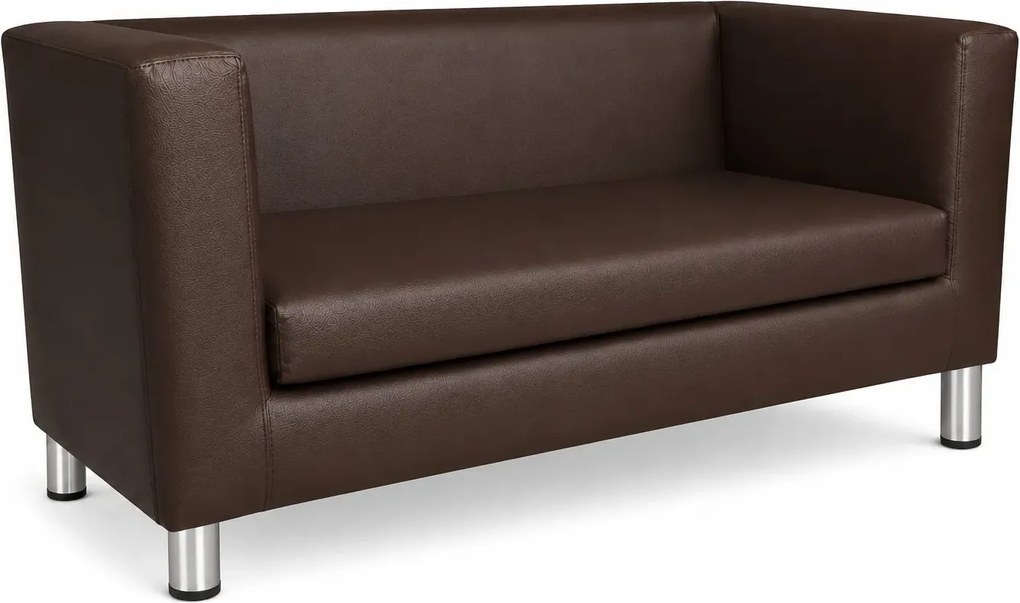 Sofa Monaco : Kolor nogi - Chrom, Kolor tkaniny - EKO-SKÓRA - 2D, Typ tkaniny - Eko-skóra , Wysokość nogi - 15 cm