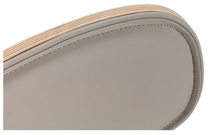 Beżowe tapicerowane hokery zestaw 2 szt. (wysokość siedziska 65,5 cm) Saula – Marckeric