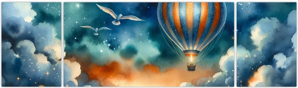 Obraz - Lot pod nocnym niebem (170x50 cm)