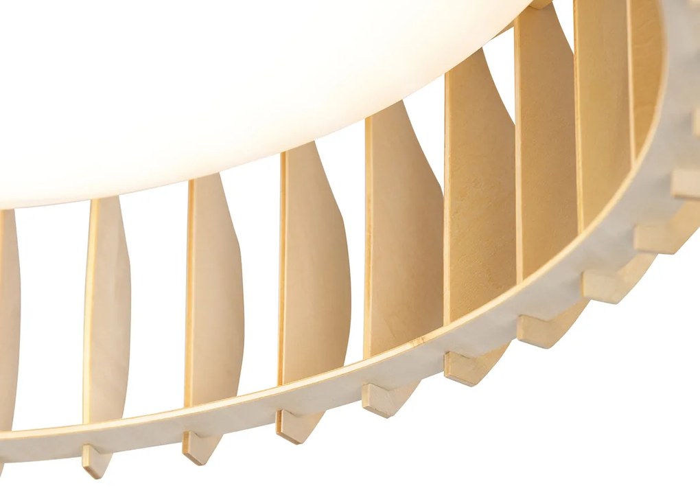 Skandynawska lampa sufitowa beżowa 60 cm z LED - MonteSkandynawski Oswietlenie wewnetrzne