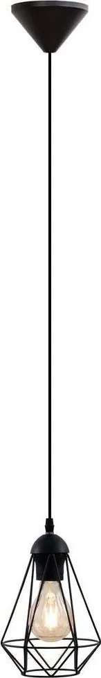 Lampa wisząca na lince 1xE27/40W/230V czarna