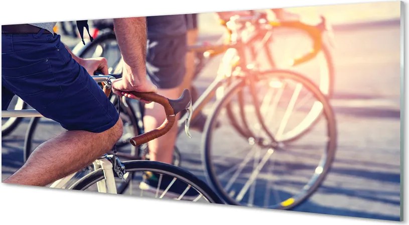 Szklany Panel Grupa Rowerzystów