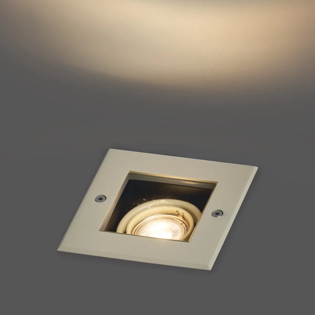 Nowoczesny reflektor gruntowy beżowy GU10 50 mm obrotowy i przechylny IP65 - Oneon