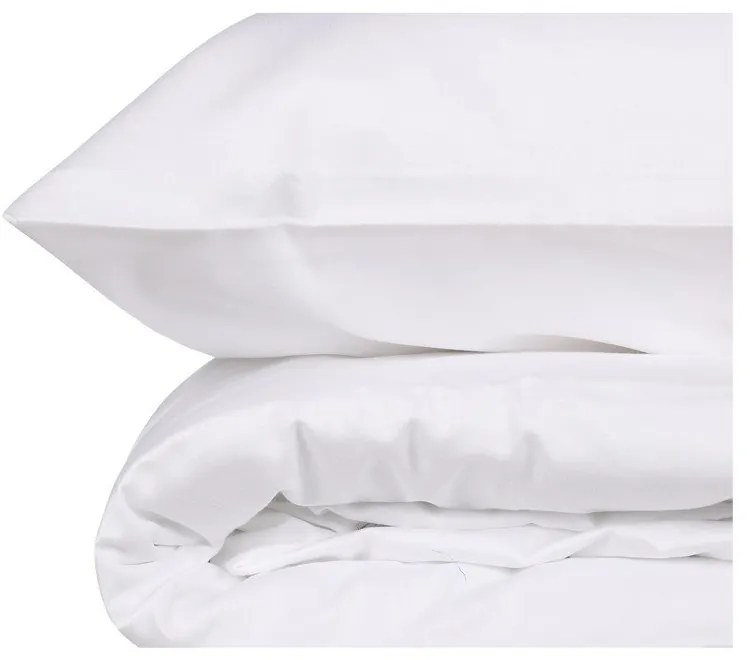 Biała pościel dwuosobowa z satyny bawełnianej 260x220 cm Elegant – Mijolnir