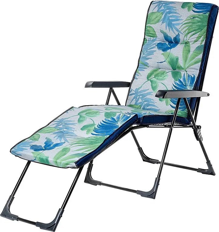 KADAX Leżak ogrodowy Elche, biało-zielony