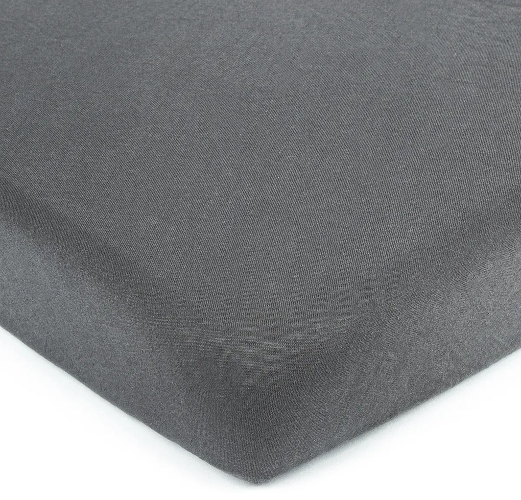 4Home prześcieradło jersey ciemnoszary, 90 x 200 cm