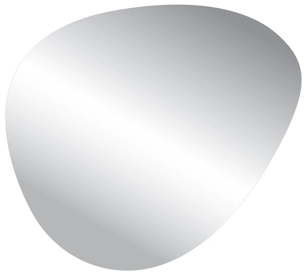 Lustro o nieregularnym kształcie oszlifowane podświetlane plama MOIRA LED | Różne rozmiary : Kolor tafli szkła - Grafit, Rozmiar - 100 x 91 cm