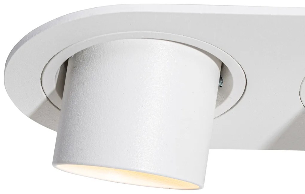 Set van 6 inbouwspots wit GU10 35mm kantelbaar 2-lichts - Installa Nowoczesny Oswietlenie wewnetrzne