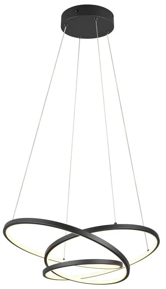 Lampa wisząca LED ze ściemniaczem w kolorze matowej czerni Darvin – Trio