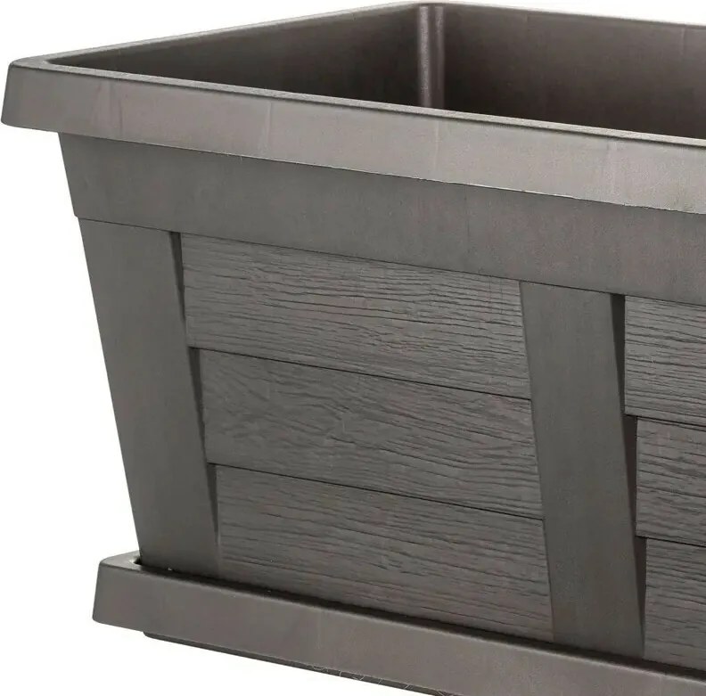Bama Wielkogabarytowa skrzynka ogrodowa Legno antracyt, 60 x 30 x 25 cm, 60 cm
