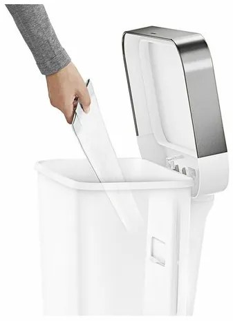 Simplehuman Kosz na śmieci z pedałem 45 l, biały