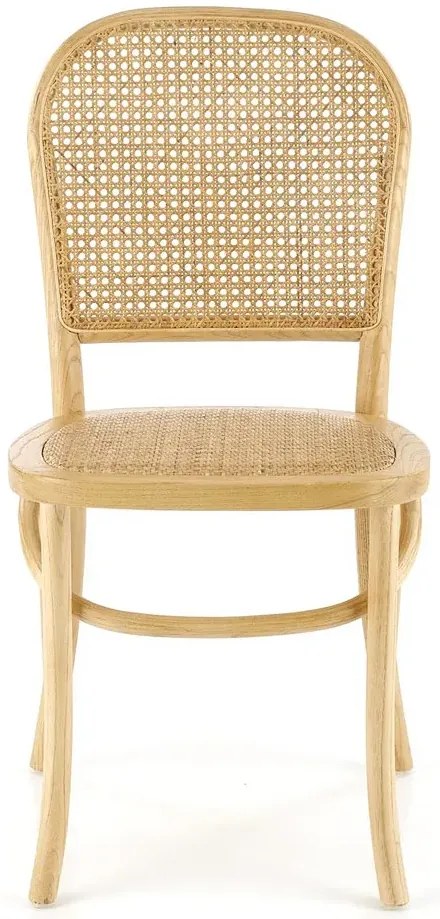 Rattanowe krzesło drewniane w stylu boho R8-P98
