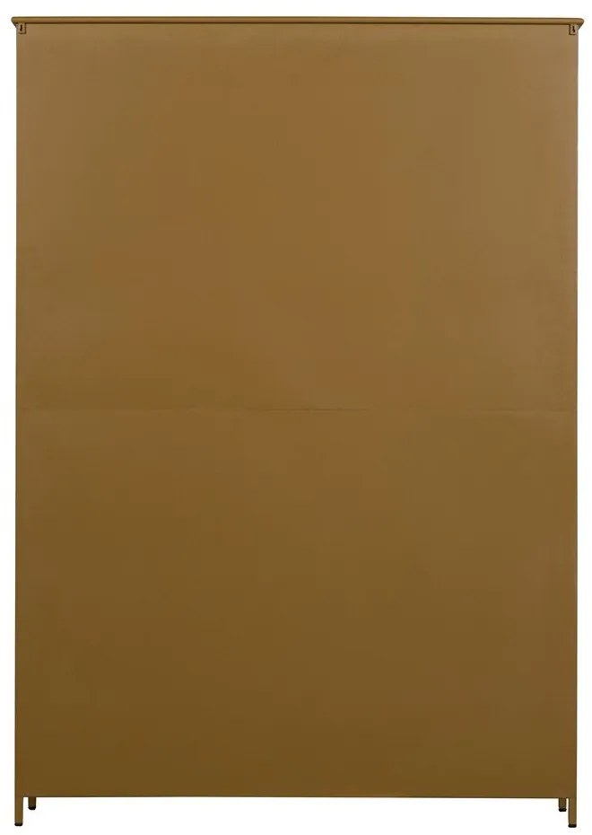 Musztardowa metalowa witryna 140x200x44 cm Exhibit – WOOOD