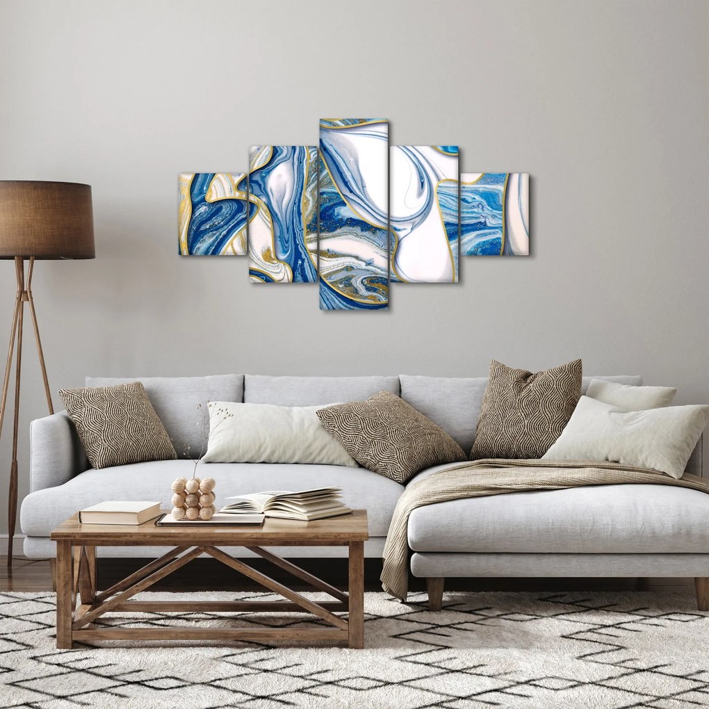 Obraz - Fale z marmuru (125x70 cm)