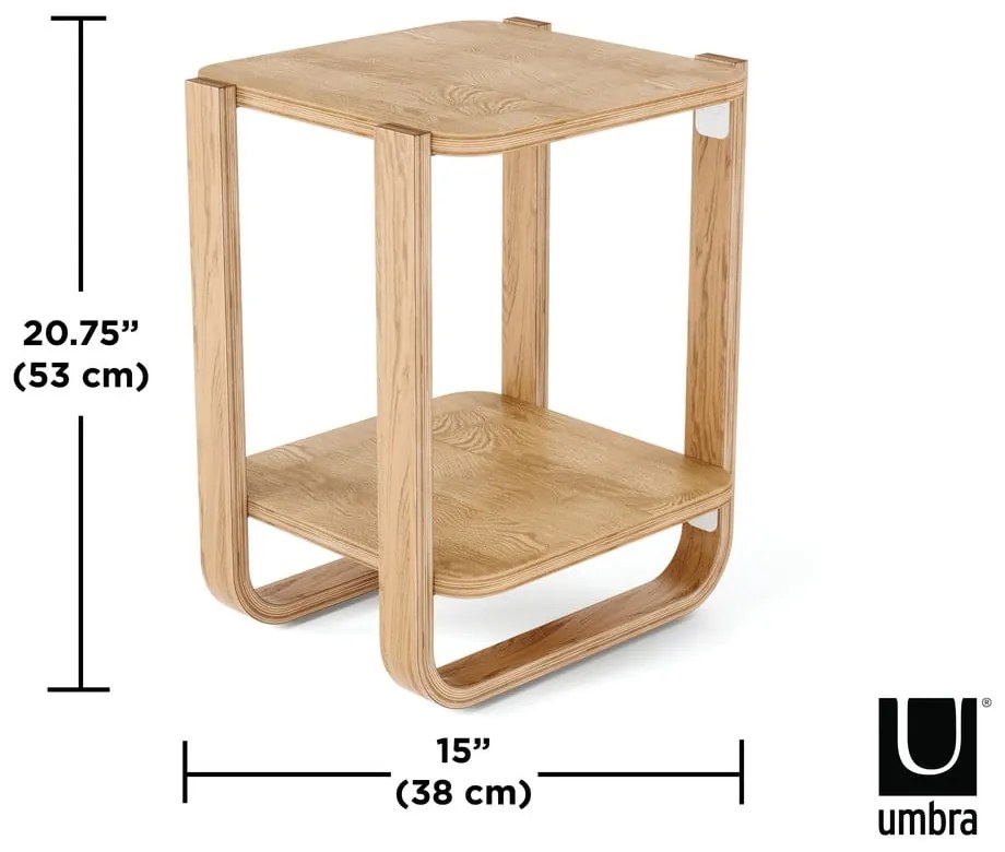 Stolik z drewna eukaliptusowego 38x42 cm Bellwood – Umbra