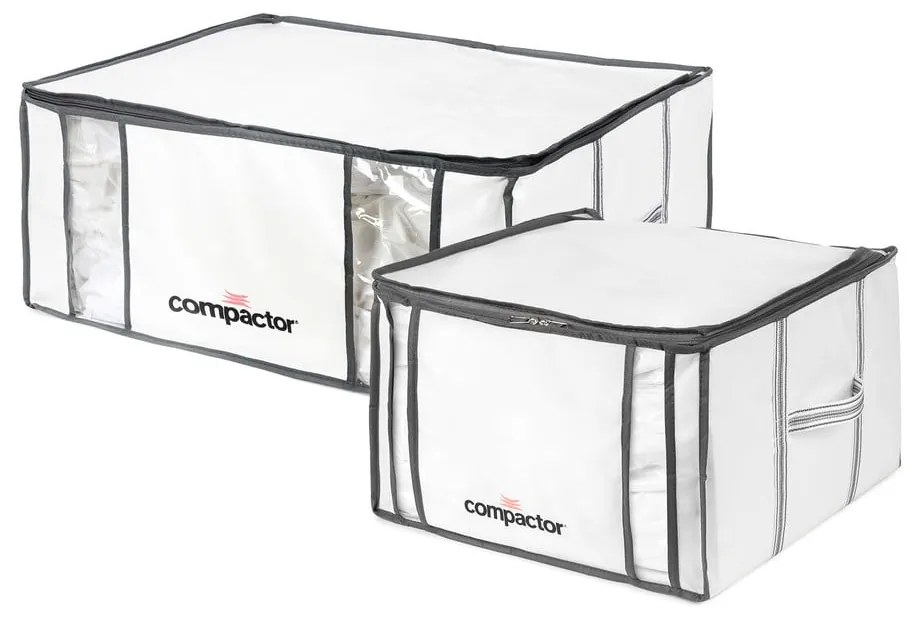 Tekstylne pojemniki do przechowywania ubrań zestaw 2 szt. próżniowe/usztywniane 50x65x27 cm Life – Compactor