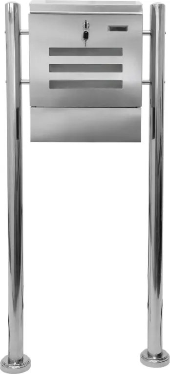 Skrzynka na listy stojąca ze stali nierdzewnej 120 cm