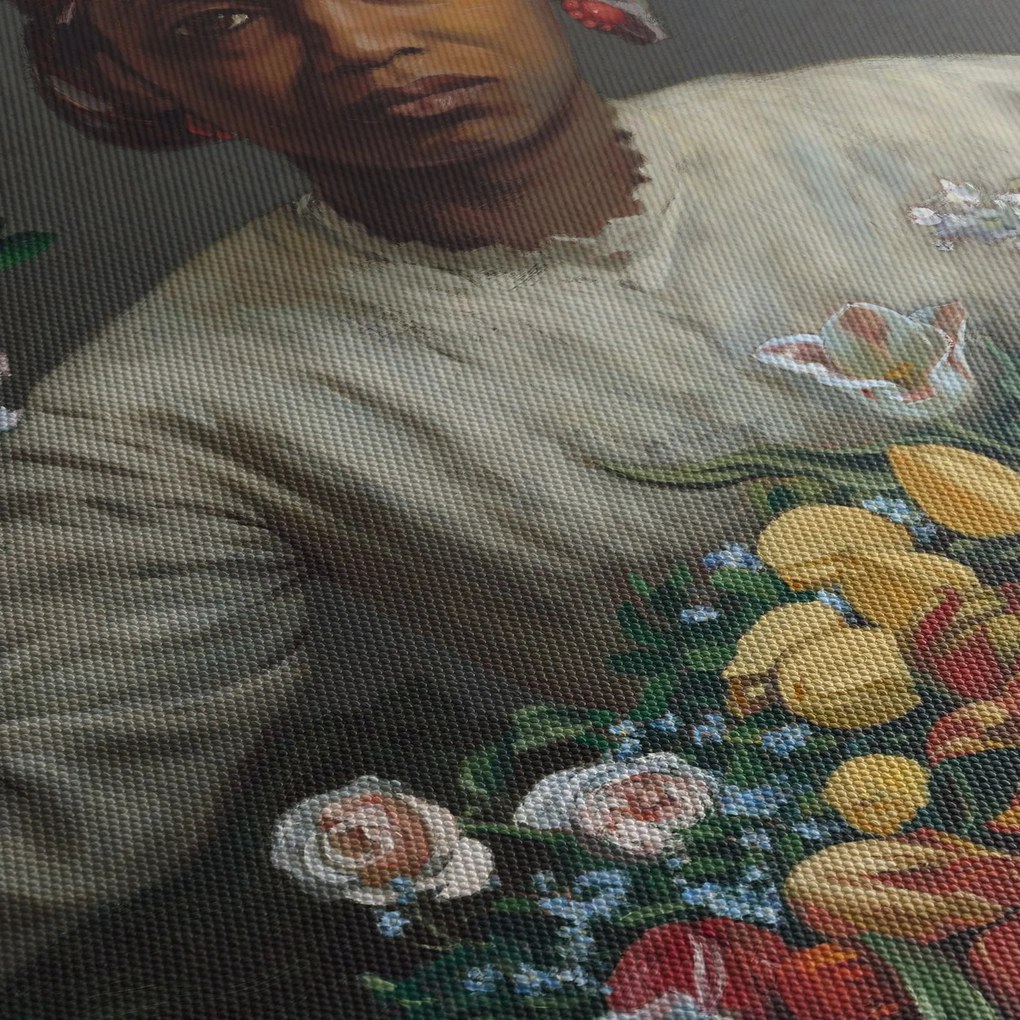 Obraz - Frédéric Bazille, Young Woman with Peonies, reprodukcje (70x50 cm)