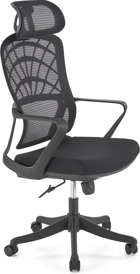 Czarny fotel obrotowy z mechanizmem tilt F0-N15