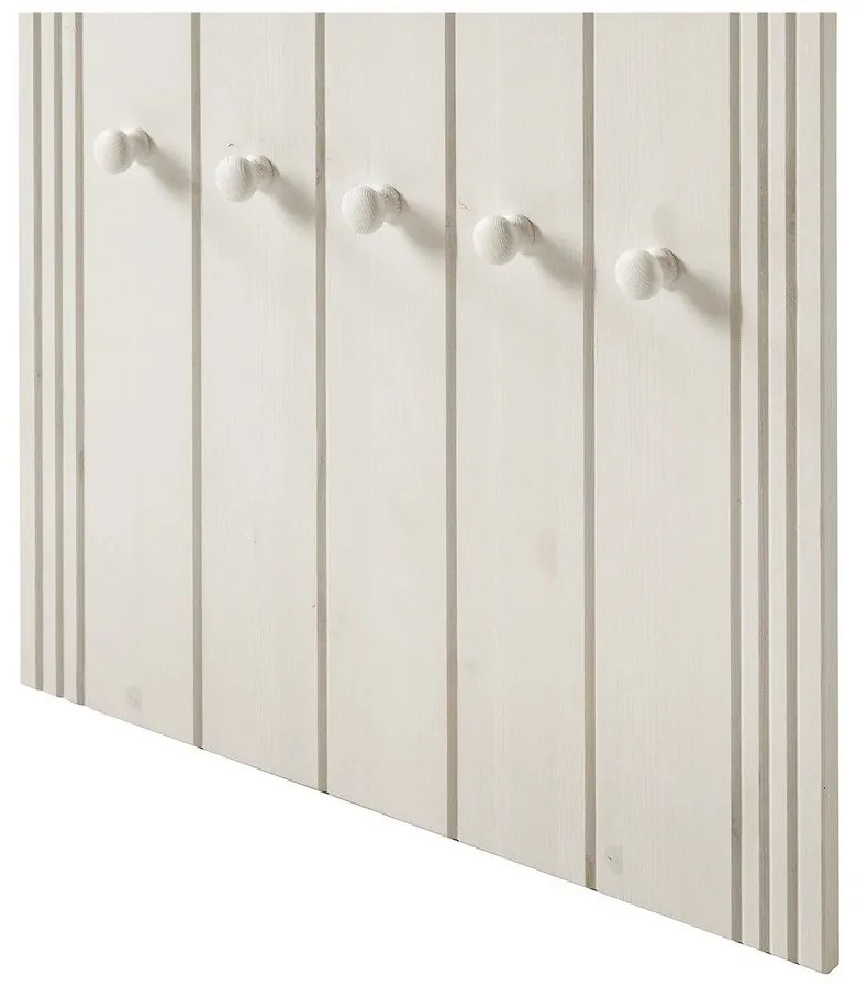 Biały zestaw do przedpokoju z litego drewna sosnowego 60x120x25 cm Anita – Støraa