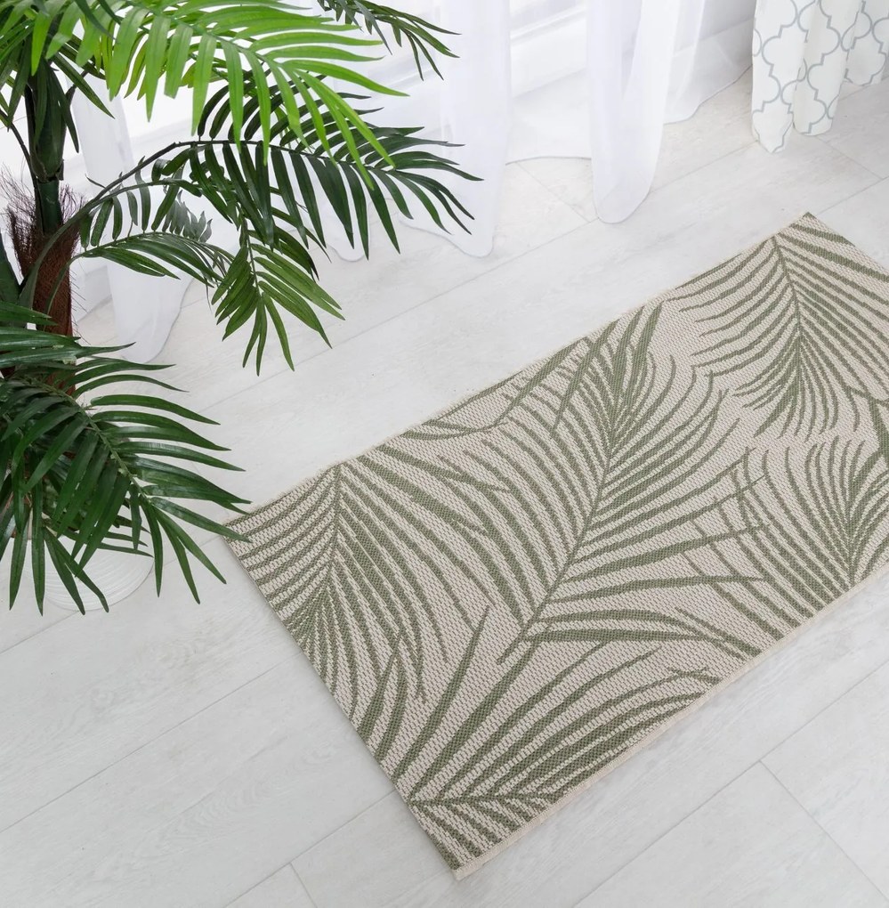 Dywan Cottage II beige/ jungle green 67x130cm