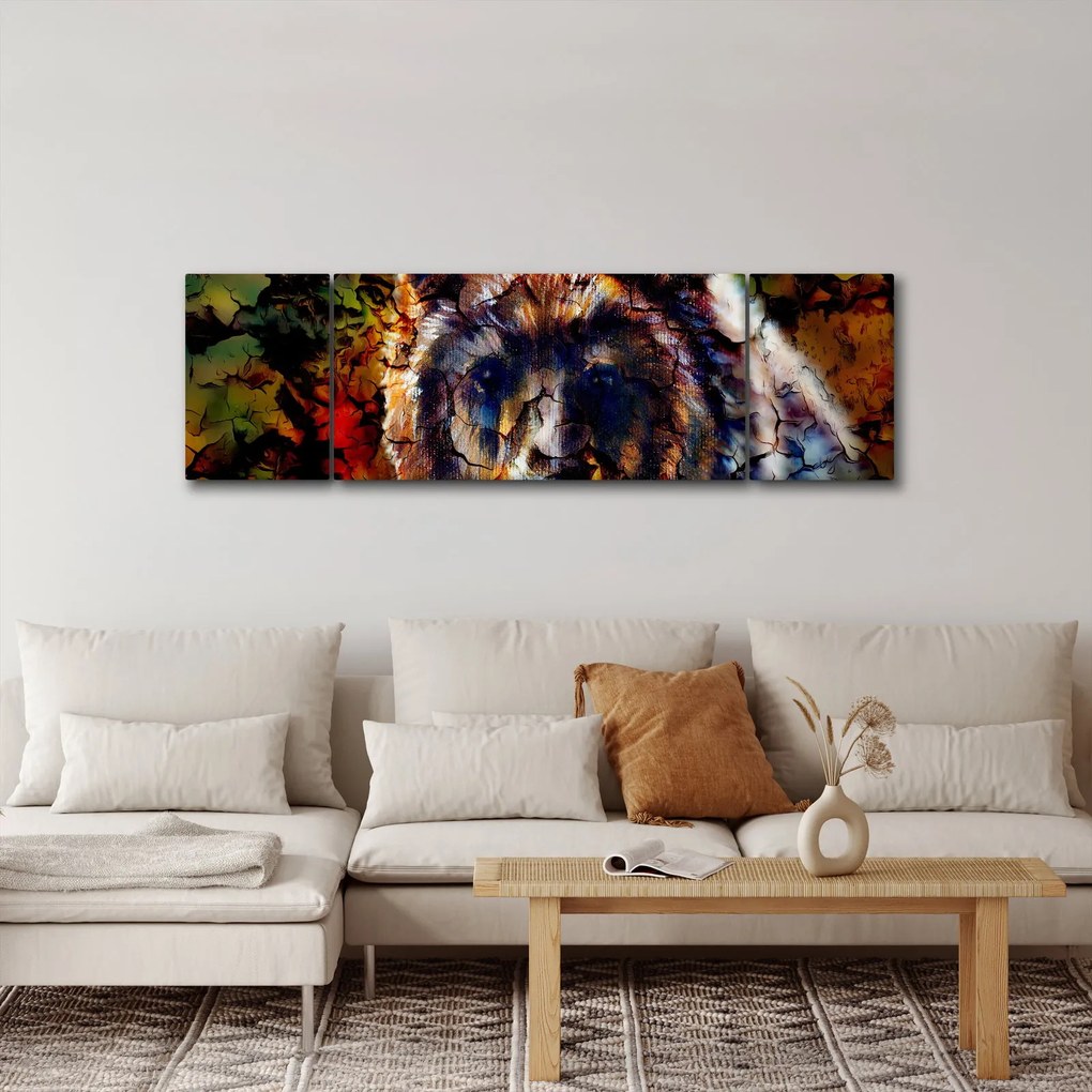 Obraz - Niedźwiedź, malarstwo (170x50 cm)