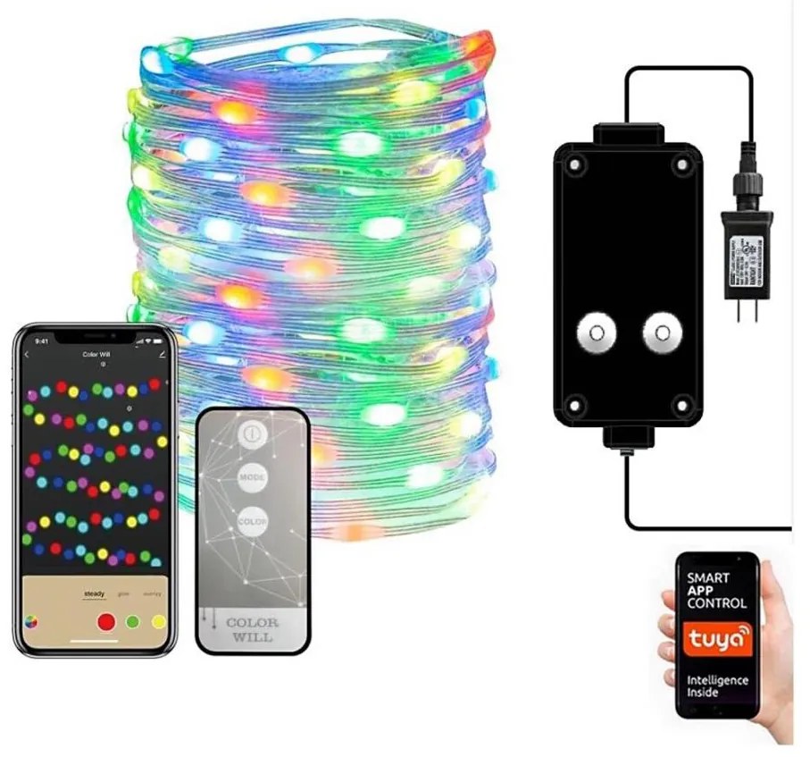 Immax NEO 07736L-LED RGB 8,4W/230V 16m IP44 Wi-Fi Tuya zewnętrzny pasek