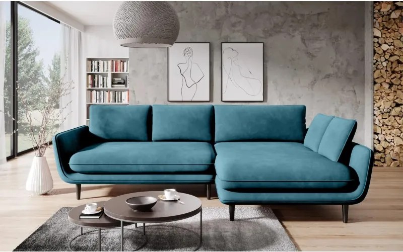 Narożnik SOLANO funkcja spania pojemnik poduszki WERSAL