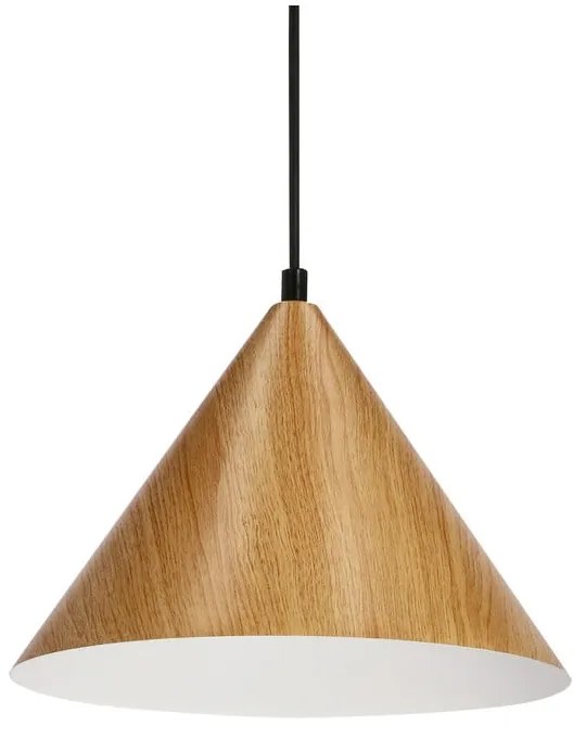 Brązowa lampa wisząca ze szklanym kloszem ø 25 cm Dunca – Candellux Lighting