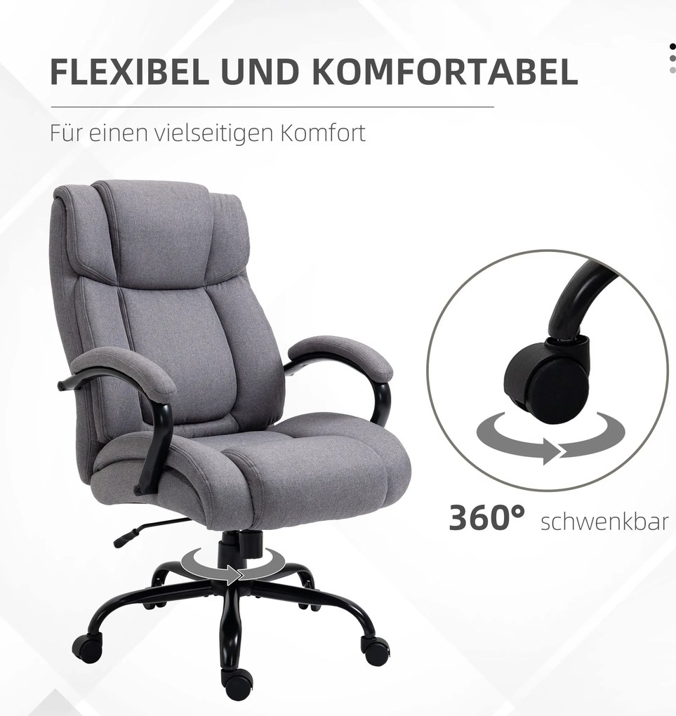 Vinsetto Krzesło Biurowe z Funkcją Przechylania do Biurka z Regulacją Wysokości Zielone | Aosom PL