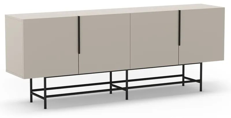 Kremowa niska komoda 200x77,5 cm Eldia – Marckeric