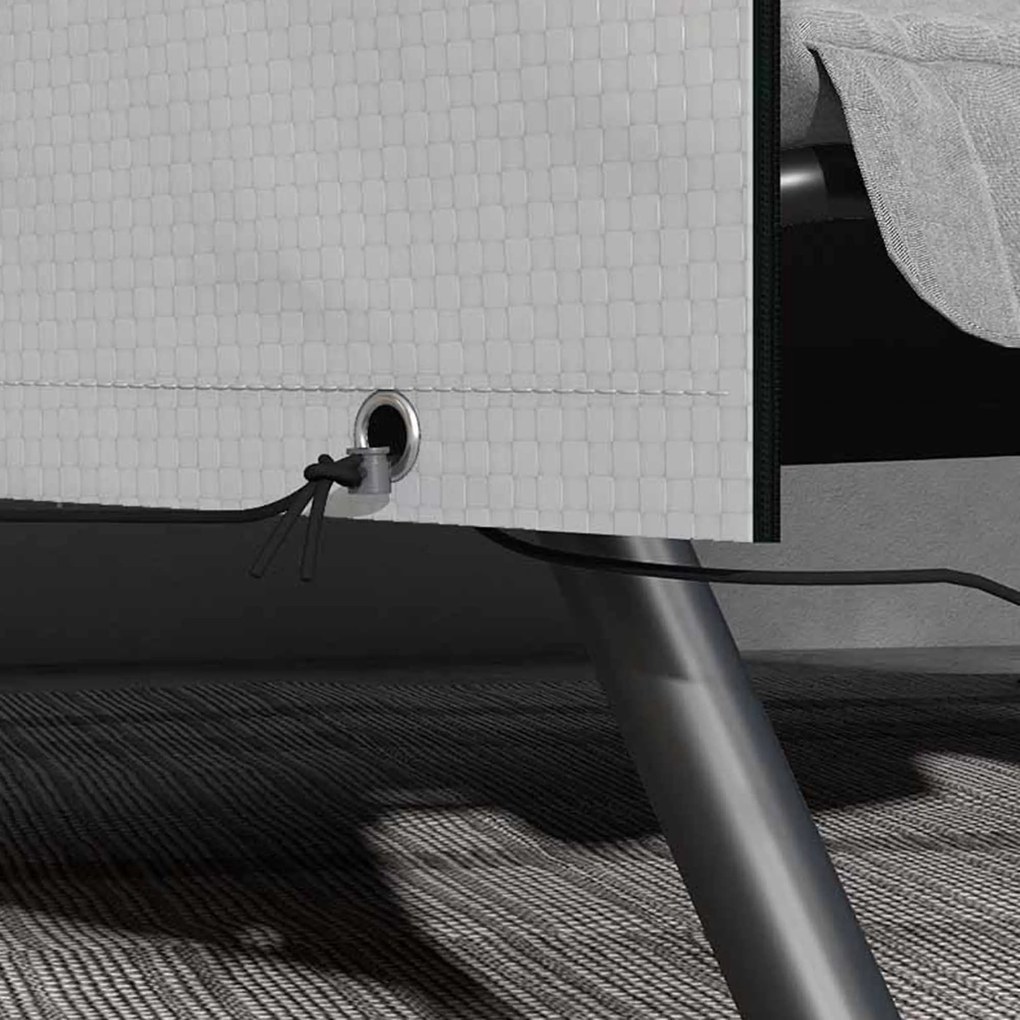 Outsunny Osłona na Meble Ogrodowe, Pokrowiec Ochronny dla Mebli Zewnętrznych, 215 cm x 155 cm x 150 cm, Szary