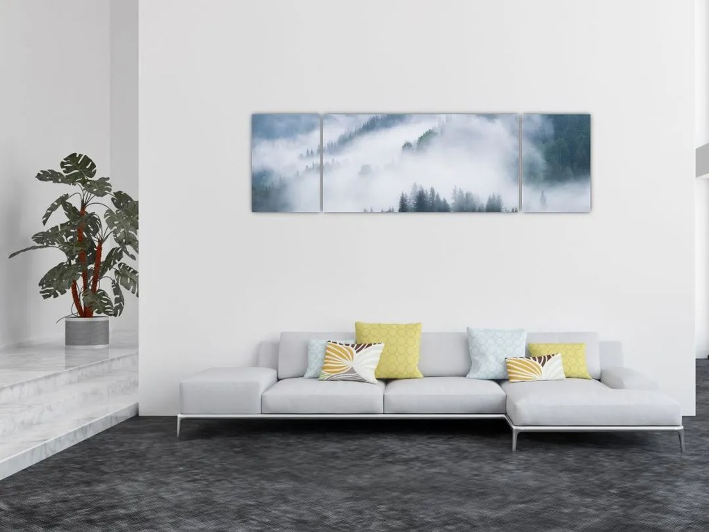 Obraz - Drzewa we mgle (170x50 cm)