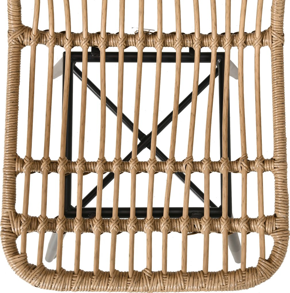 Outsunny 5-częściowy zestaw mebli ogrodowych z rattanu PE 46 cm x 60 cm x 89 cm