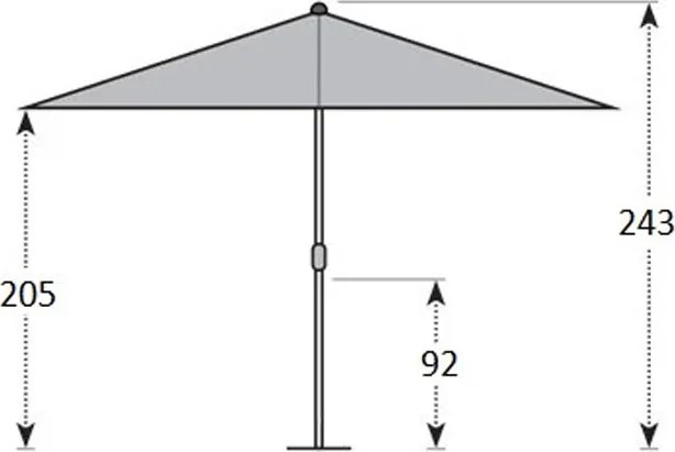 Doppler Gastro Magic Junior Alu Wood parasol ogrodowy 200 x 200 cm beżowy