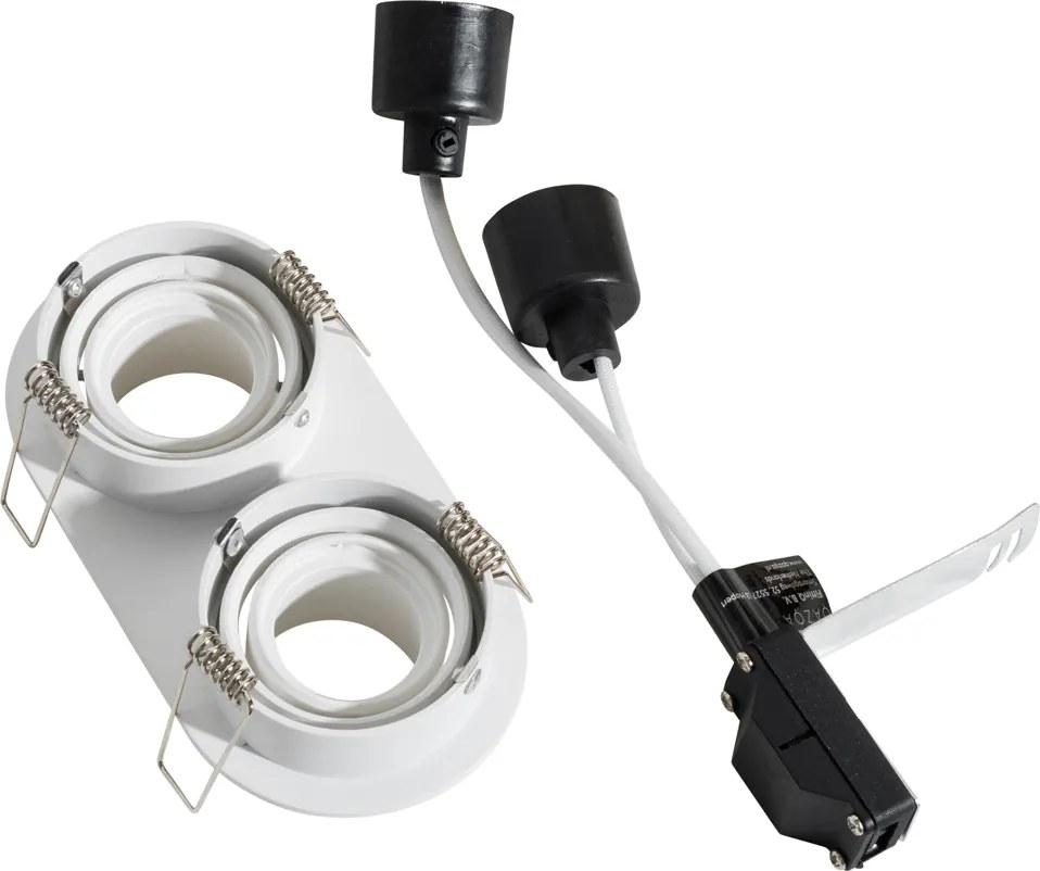 Zestaw 6 reflektorów wpuszczanych białych GU10 35 mm z możliwością przechylania 2-punktowe - Installa