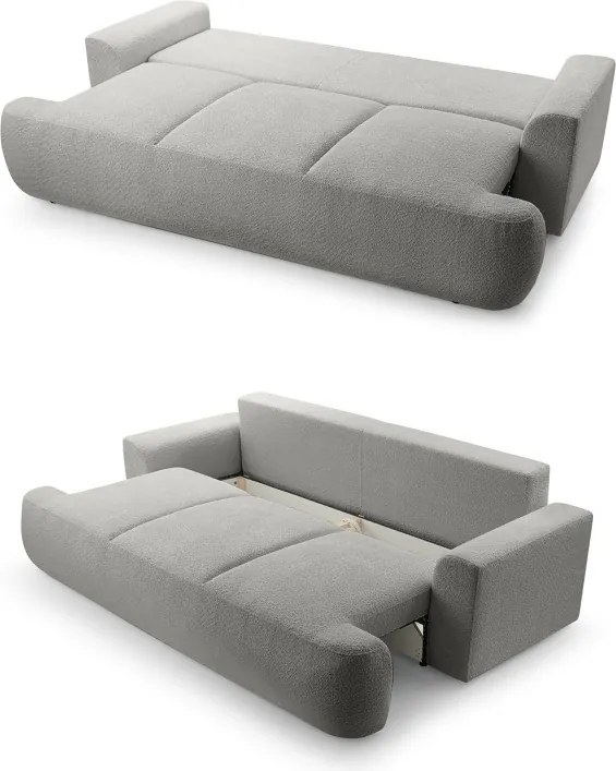 Sofa dwuosobowa VELO wolnostojący z funkcją spania w tkaninie Coral 75